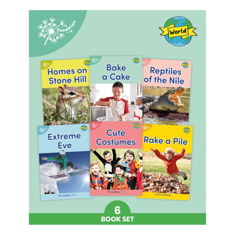 Phonic Books Dandelion World VCe Spellings (6 Books)