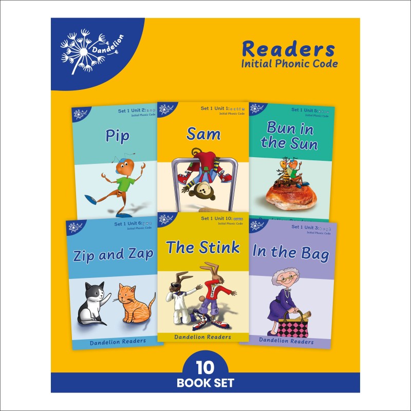 Phonic Books Dandelion Readers Set 1 Units 1-10 (10 Books)