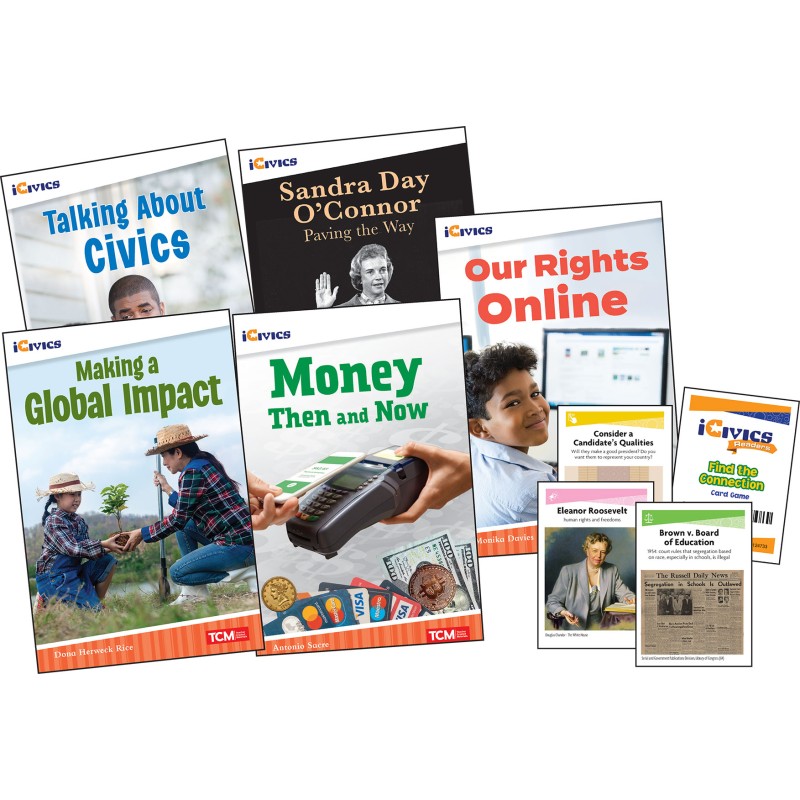 iCivics Grade 5: Community & Social Awareness 5-Book Set + Game Cards