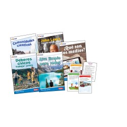 iCivics Spanish Grade 3: Community & Social Awareness 5-Book Set + Game Cards